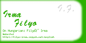 irma filyo business card